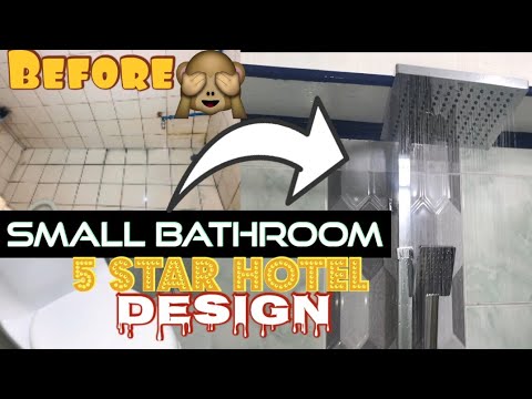 AMAZING Small Bathroom Makeover 5 Star Hotel Designs || Rainfall Wall Mounted Shower Faucet | vlog 1