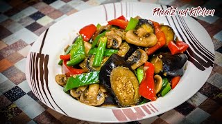 Savory Mushroom Eggplant Stir Fry! A Flavorful Vegetarian Delight!