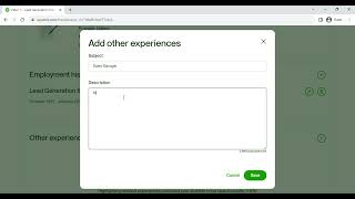 Profile Completion Uploading portfolio, certs and optimisation