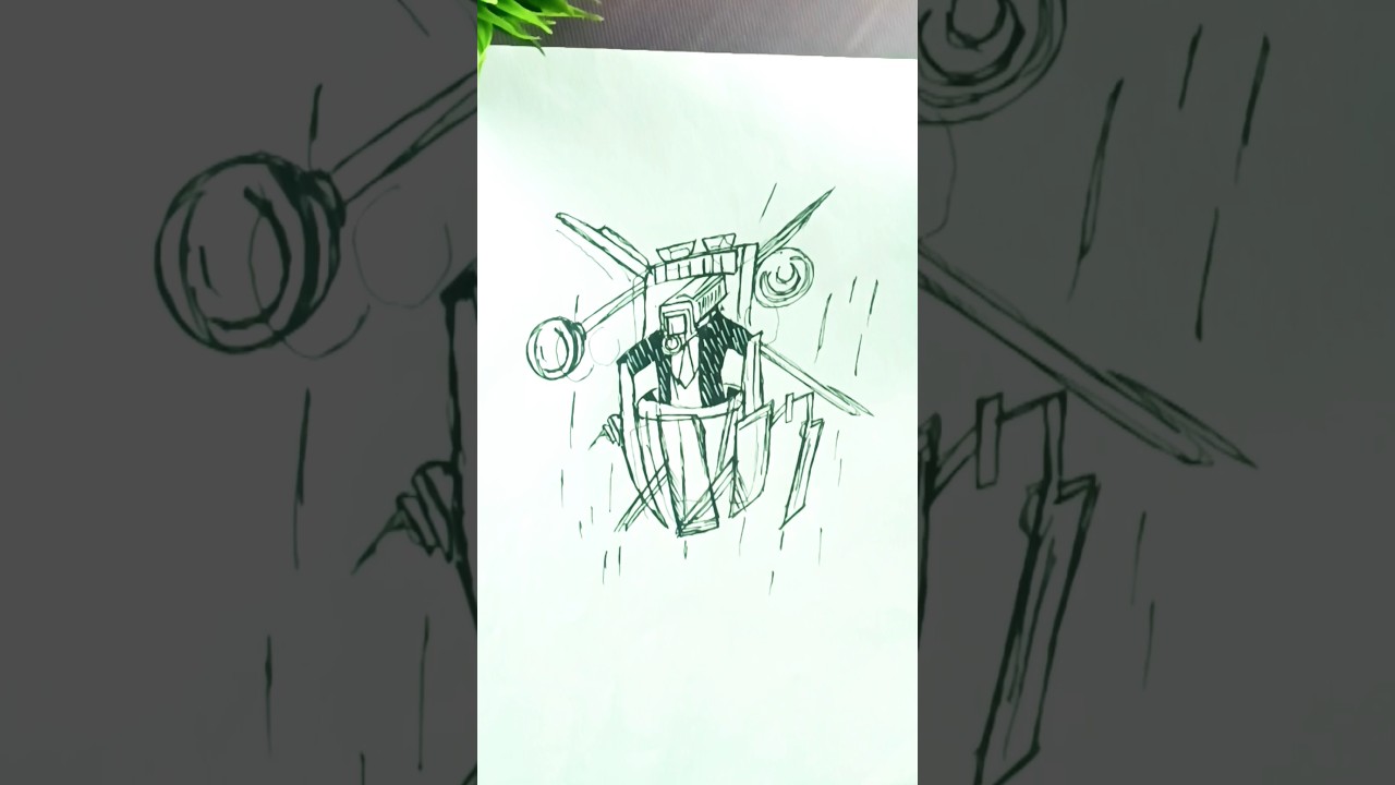 stickman to glitch Plunger Cameraman speed drawing 