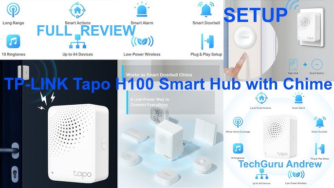 TP-Link Tapo Smart Iot Hub with Chime, Work with Tapo Smart Switch