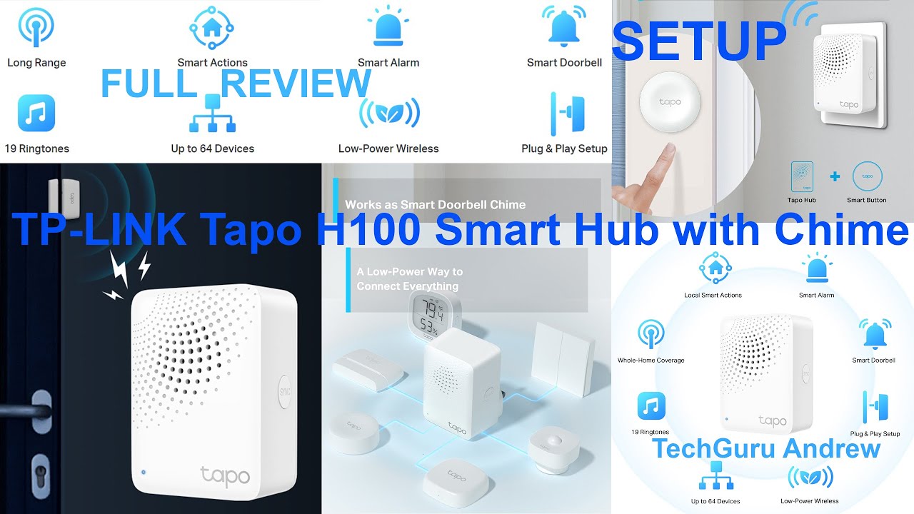 TP-Link Tapo H100 Smart Hub with Chime TAPO H100 B&H Photo Video