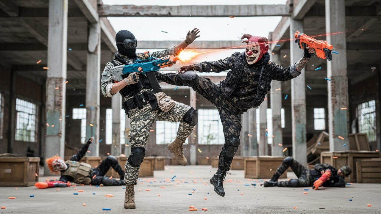 Action LTT: Elite Warriors Takedown a Crime Syndicate with Tactical Nerf Guns