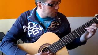 Video voorbeeld van "Teaching Blues (acoustic blues song),  gitaarles met veel bluesriff's"