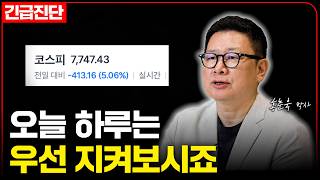[긴급진단] 오늘 하루는 우선 지켜보시죠 (홍춘욱 박사)