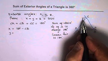 Prove That the Sum of Exterior Angles in a Triangle is 360 Degrees