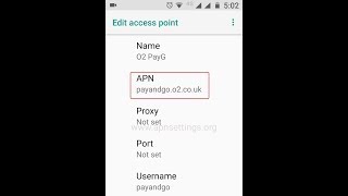 O2 APN Settings for Android UK Pay As You Go screenshot 5