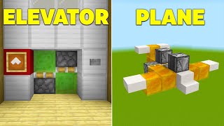 3 EASY Redstone Builds in Minecraft Bedrock 1.19! (Plane,Elevator)