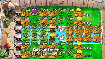 Plants vs Zombies | Survival: ENDLESS (27 Flags Completed) (iOS Android)