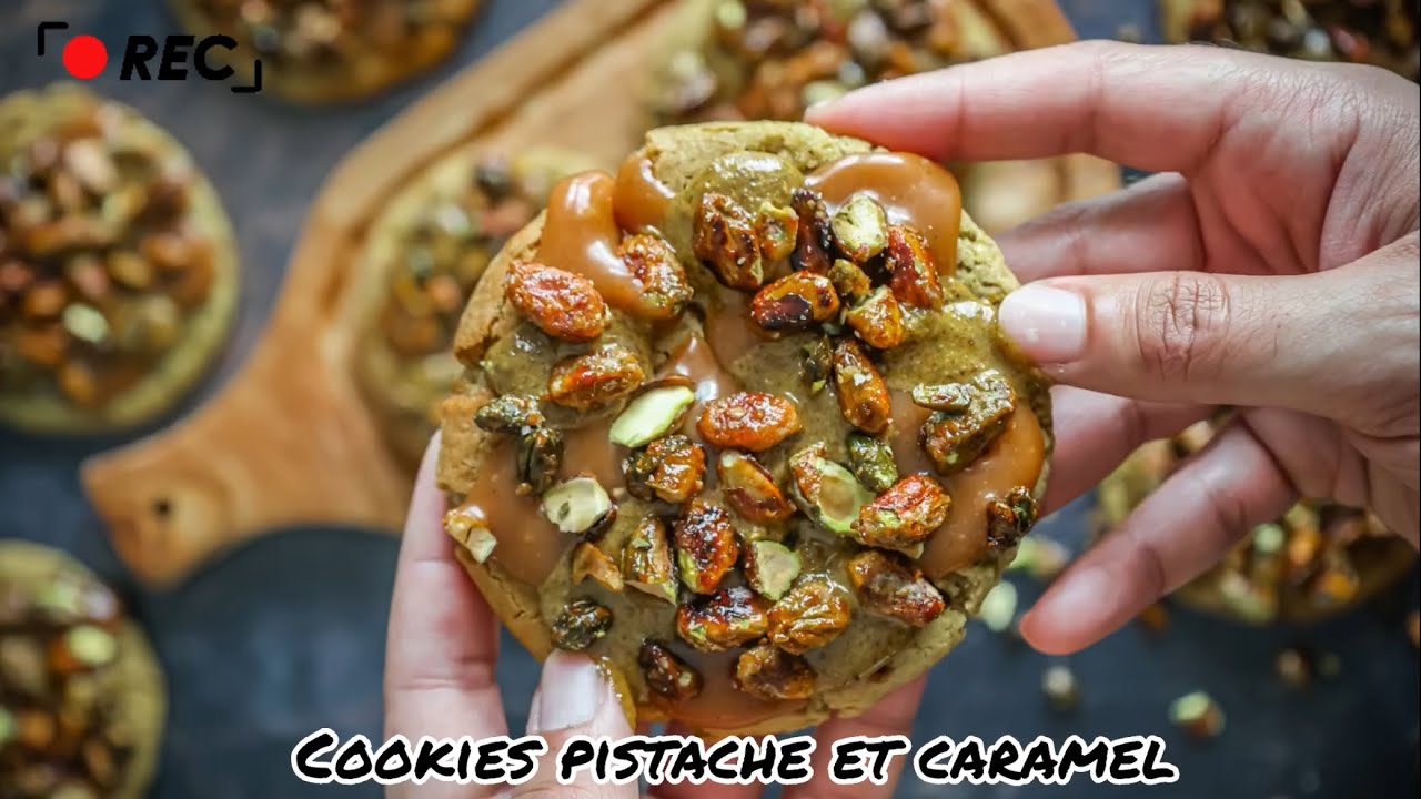Cookies pistache et caramel façon Cédric Grolet (d'un autre monde !!!)