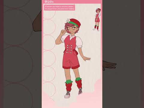 starting with the first | Redesigning Strawberry Shortcake Characters #shorts  #speedpaint #redesign