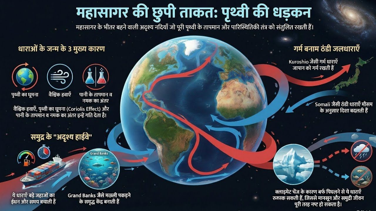 महासागर की छुपी ताकत 🌊 | Ocean Currents Explained in Hindi | Climate Change Warning