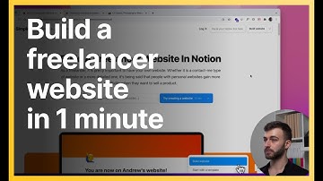 How to build a Freelancer Website In Notion (in 1 min): portfolio, presentation, etc