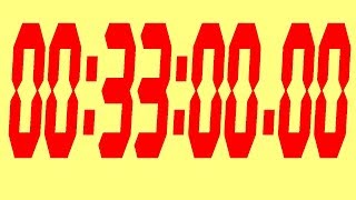 #130 33 minutes Stopwatch with Yellow Background and Red Digits