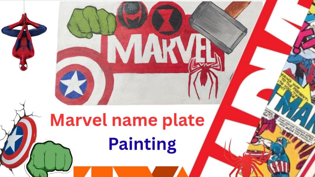 Marvel name plate painting 🎨 design 
