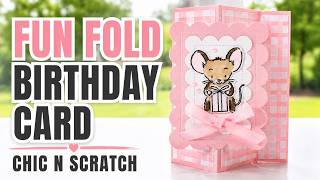 Fun Fold Birthday Card with Christmas Mice | Chic n Scratch Live Update