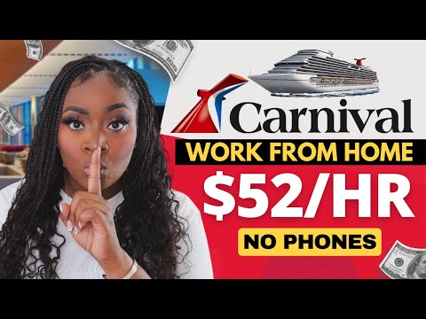 Carnival Cruise No phones Remote Jobs 2023 |  #jazzymac #paybump