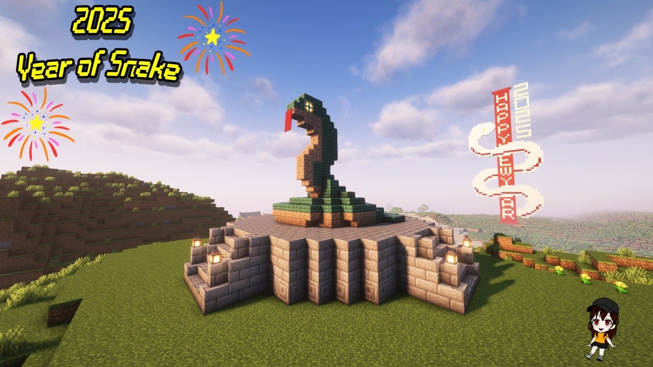 Minecraft simple snake statue design #minecraft - YouTube