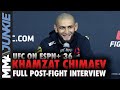 Khamzat Chimaev ready for Demian Maia after 17-second KO | UFC on ESPN+ 36 post-fight interview