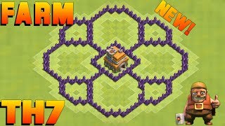 CoC- NEW BEST TOWN HALL 7 (TH7) FARMING (HYBRID) BASE with 3 Air Defenses - New Update 2019