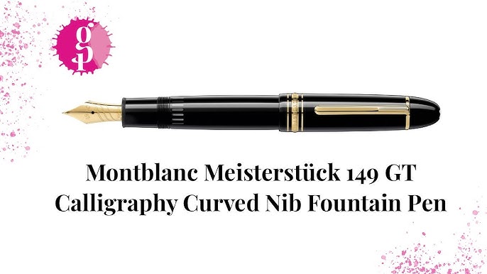 Montblanc Meisterstuck Calligraphy Fountain Pen - 149 Black - Curved Nib