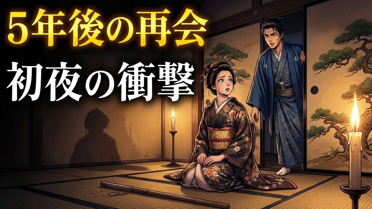 盲目の老人に嫁がされた若後家。初夜の衝立から現れたのは、5年前に死んだはずの男だった…