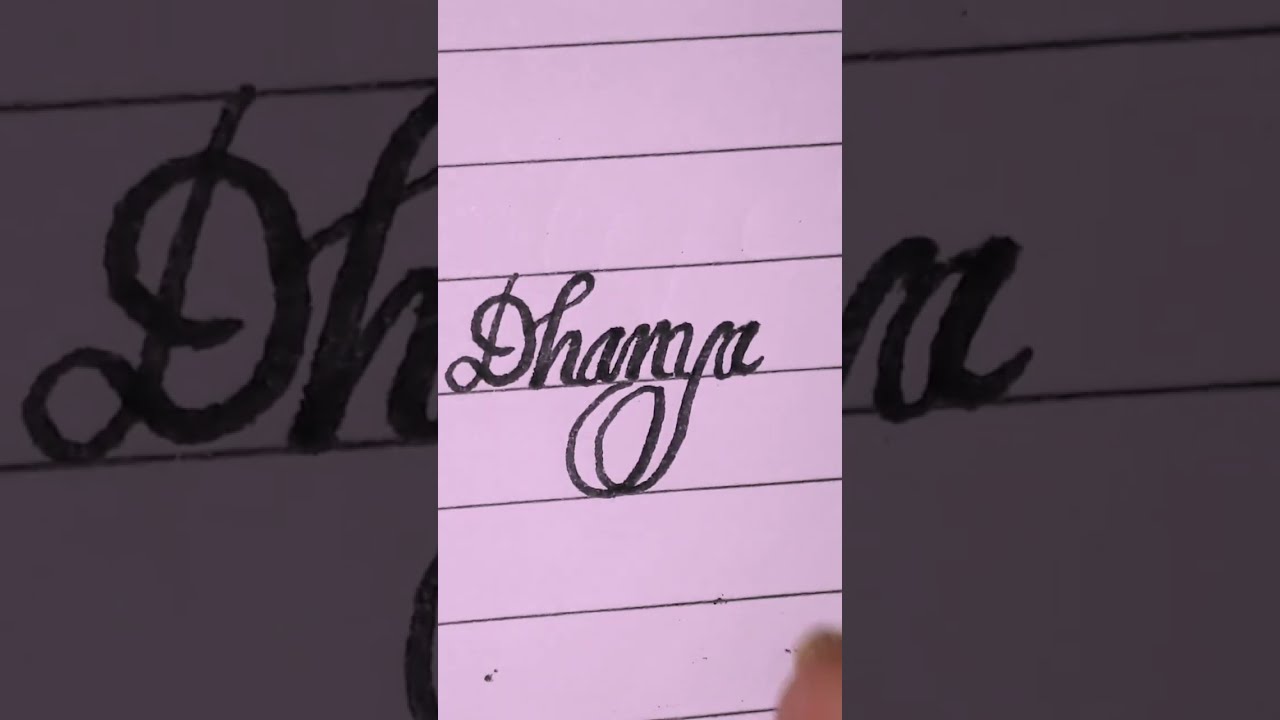 Dhanya Name In Cursive Handwriting YouTube Dhanya Name In Cursive Handwriting YouTube