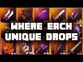 Listing WHERE EACH UNIQUE ITEM DROPS in Minecraft Dungeons!