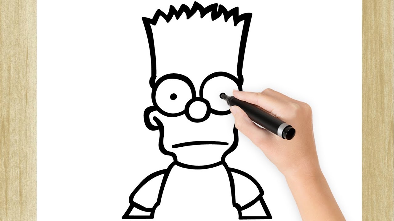 COMO DIBUJAR A BART SIMPSON SUPER FÁCIL 