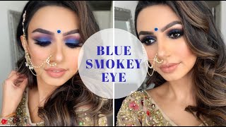 MIDNIGHT BLUE SMOKEY EYE | SMASHBOX | HUDA BEAUTY| GLAMBYGILLY