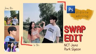[SWAP EDIT] NCT Jeno & Park Siyeon | Adobe Photoshop CS3 screenshot 1