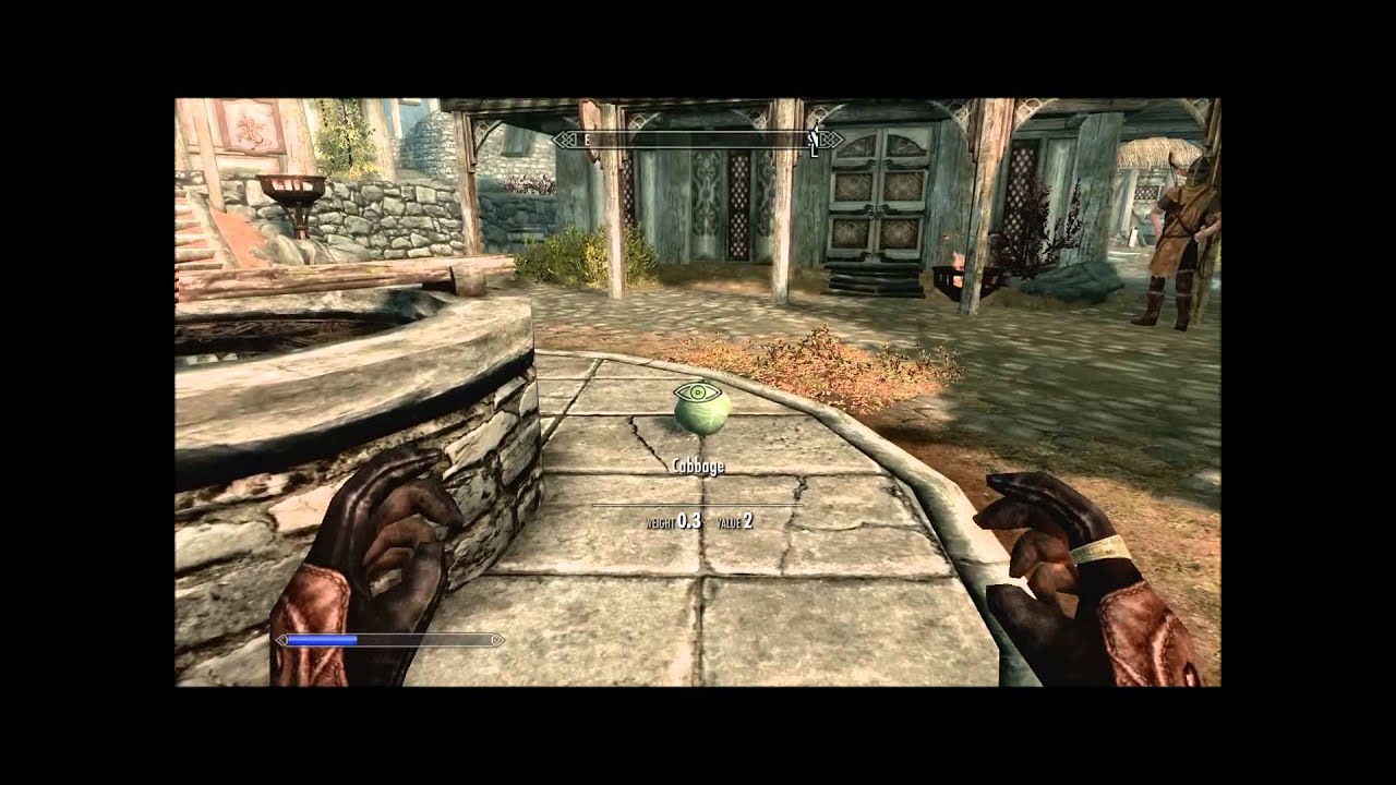 Cabbage Telekenesis Trick Shot - Skyrim HellsPredatorXV
