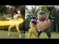 Terror Toad Swallows Trini Kwan Without Her Yellow Power Ranger Helmet