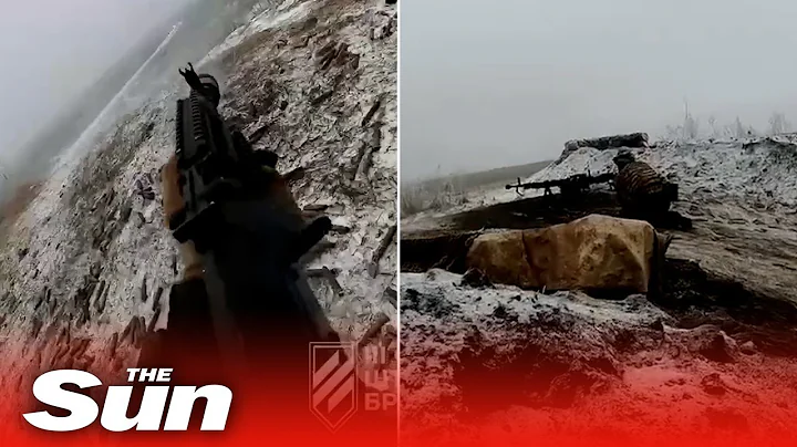 Ukrainian soldiers show off life inside trench they are positioned in near Bakhmut