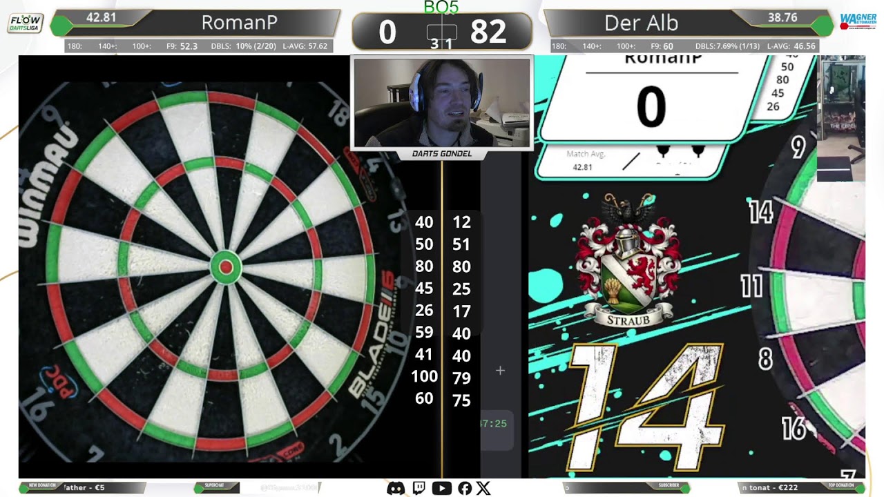Amateur Darts Flowliga Cashout HF rot Sonne - Hoffi 1&80