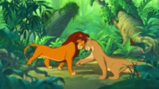 Video thumbnail of "The Lion King-The Lion Sleeps Tonight With Lyrics"