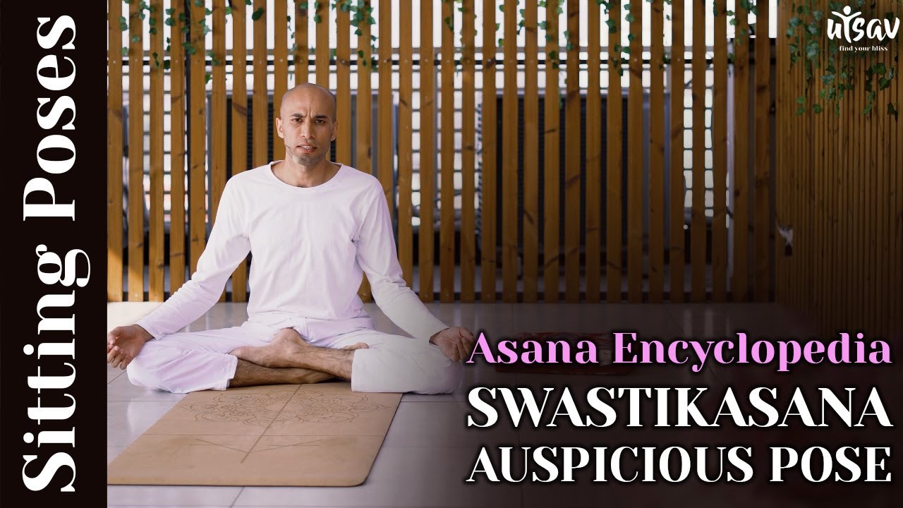3D Human Svastikasana or Auspicious Yoga Pose on Blue Background Stock  Illustration - Illustration of lifestyle, body: 269842277