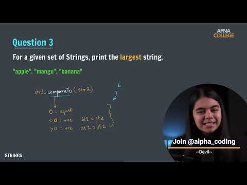 Largest String in Java | Print Largest String | Apna College Alpha Batch