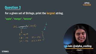 Largest String in Java | Print Largest String | Apna College Alpha Batch Java Practice Questions On Strings Practice Set On Java Strings Must Solve