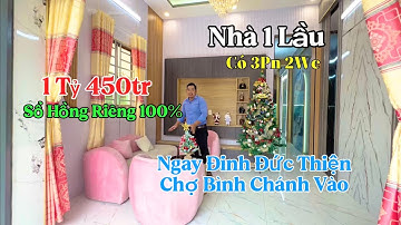 Nhà Chính Chủ 👉Nhà 1 Lầu Có 3Pn 2Wc Và Sổ Hồng Riêng 100% 👉🏠Gần Đường Đinh Đức Thiện Chợ Bình Chánh 