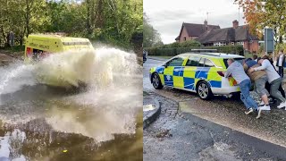Emergency Services vs Flooded Rufford Ford. The Police Become A FAIL Victim And More!!