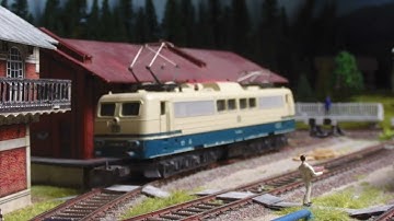 Lima DB E 151 with Piko refrigerator wagons - new video of my old H0-layout