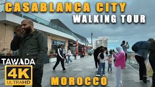 Casablanca Hassan 2 mosquee & Marina walkig tour - Morocco 4K UHD