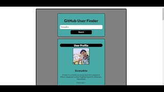 GitHub User Finder