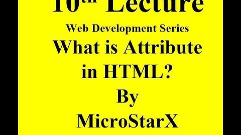What is Attribute in HTML in Urdu(Lecture 10)