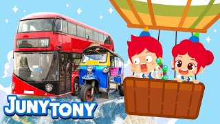 Various Vehicles Around The World Vehicles Song Nursery Rhymes Kids Song Junytony