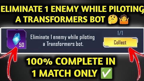 ELIMINATE 1 ENEMY WHILE PILOTING A TRANSFORMERS BOT ✅ TRANSFORMERS SHOWDOWN MISSION