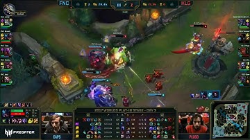 FNC (Soaz Galio) VS KLG (Mantarraya Shen) Highlights - 2017 World Championship Play-In D3