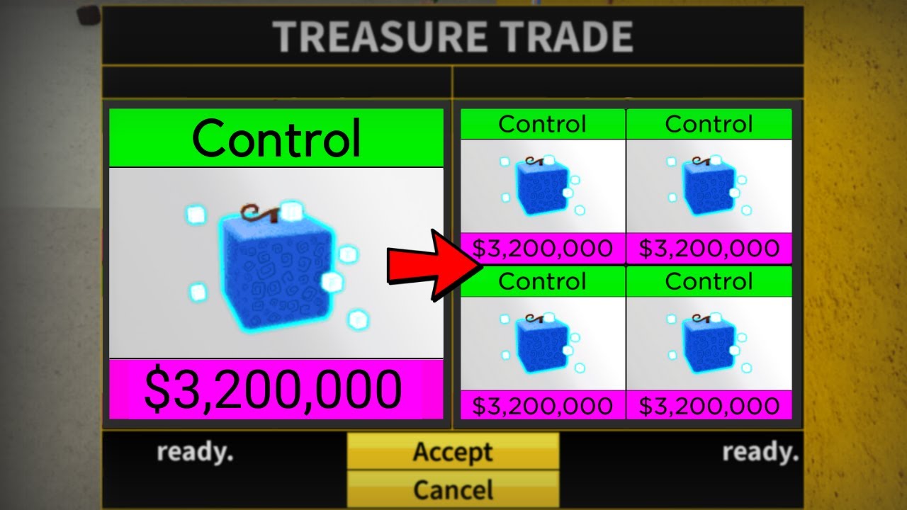 What people offer/trade for Control fruit(Trading control fruit) blox fruits(Roblox)  