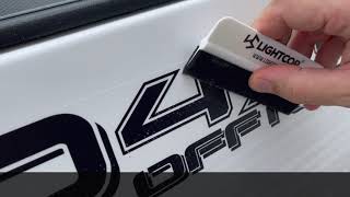 How to apply truck bed decals? TRD Offroad 4x4 sticker installation